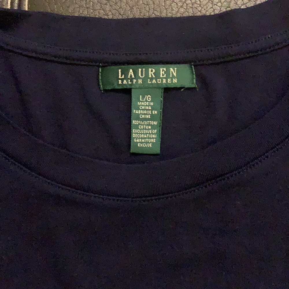 Women’s Large Navy Blue Short Sleeve Top Ralph Lauren